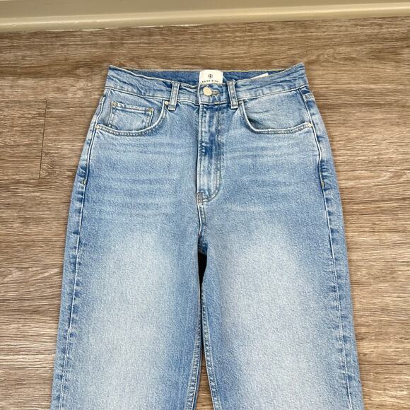 Anine Bing High Waisted Light-Wash Denim Straight Leg Jeans (Sz 27) - Picture 3 of 12